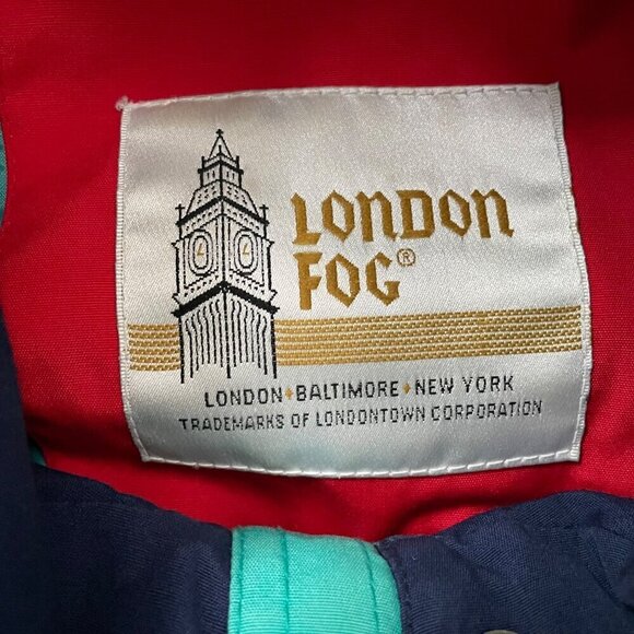 Vintage London Fog Green Full Zip Raincoat Women's Size XS Pockets Gorpcore - Picture 3 of 10